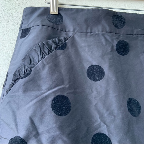 J. Crew Black Silk Polka Dot Skirt Sz 10 EUC - Picture 2 of 11